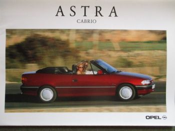 Opel Astra F Cabrio Prospekt April 1993 85kw +Katalysator