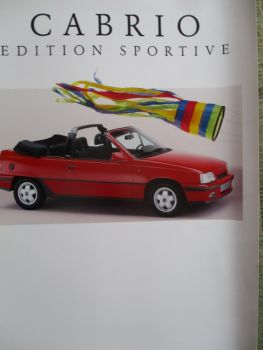 Opel Kadett E Cabrio Edition Sportive Sonderkaalog August 1992