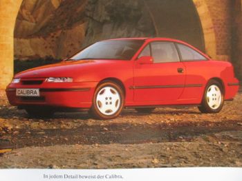 Opel Calibra 85kw 110kw Prospekt Januar 1991