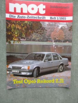 mot 1/1985 Opel Rekord 2.2i CD Sonderdruck