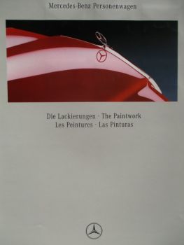 Mercedes Benz Personenwagen die Lackierungen Katalog Juli 1992