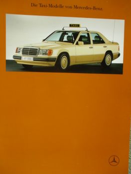 Mercedes Benz Taxi-Modelle W201 W124 Katalog Juli 1989