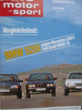 Der Doppelscheinwerfer Clubnachrichten Nr.56 Vergleichstest 520i E34 vs. 230E W124 vs. Saab 900i 16,M2 Coupé F87