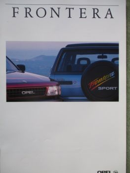 Opel Frontera +Sport 2.0l 85kw +2.4i 92kw +2.3l Turbo-Dieselmotor 74kw Katalog November 1991