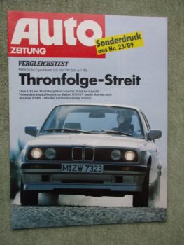 Auto Zeitung 23/1989 BMW 318is E30 vs. Kadett GSi 16V vs. Golf2 GTi 16V Sonderdruck