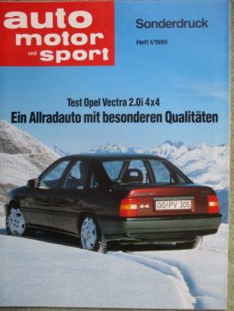 auto motor und sport 1/1989 Test Opel Vectra A 2.0i 4x4