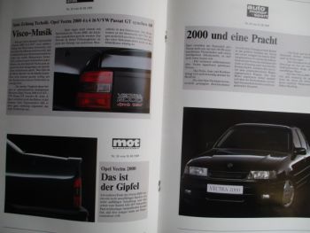 Opel Vectra A 2000 Presseinformation September 1989 Rarität