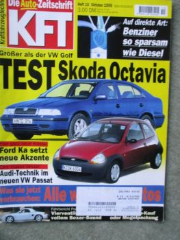 kft die Autozeitschrift 10/1996 Test Skoda Octavia,VW Passat 3B,Safrane,Mondeo,Carisma,V-Klasse,MPV vs. Galaxy 4x4,