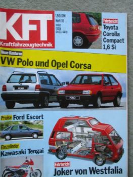 kft die Autozeitschrift 10/1990 VW T3 Westfalia Joker,Ford Escort, VW Polo typ86 vs. Corsa A,Corolla compact 1.6Si,