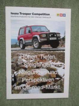 Isuzu Trooper Competion Marktinformationen für den internen Gebrauch Dezember 1990