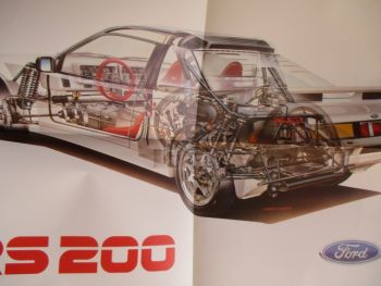 Ford RS 200 Prospekt Mai 1985