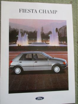 Ford Fiesta Champ August 1991 37kw 44kw Prospektblatt