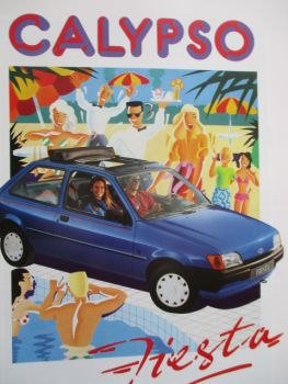 Ford Fiesta Calypso 1.1l HCS Kat  37kw 1.3l HCS Kat 44kw Prospekt April 1991