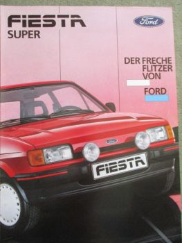 Ford Fiesta Super 37kw 55kw Prospekt August 1986