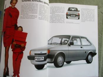 Ford Fiesta Prospekt +Diesel +XR2 3-türig +L +S +Ghia Dezember 1983