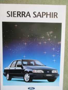 Ford Sierra Saphir 1.6l 1.8i 2.0i 1.8TD Prospekt Mai 1992