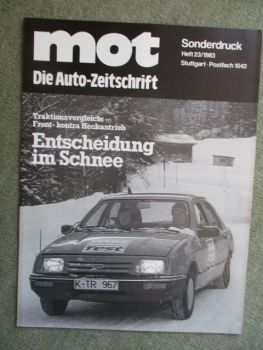 mot Auto-Zeitschrift 23/1983 Ford Sierra 1.6GL vs. 100CC 5E Typ44 vs. BMW 520i E28 vs. Ascona 1.6N