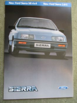 Ford Sierra Laser L GL Ghia 2.0iS XR4i +XR 4x4 +Turnier Katalog März 1985