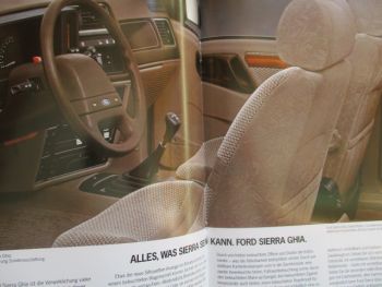 Ford Sierra L GL Ghia XR4i +Turnier +2.3L V6 2.8V6 +Diesel 2.3l Prospekt August 1983
