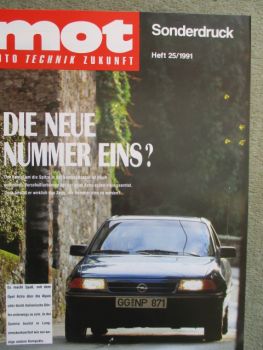 mot 25/1991 Opel Astra F Spezialtest 2.0i Sonderdruck