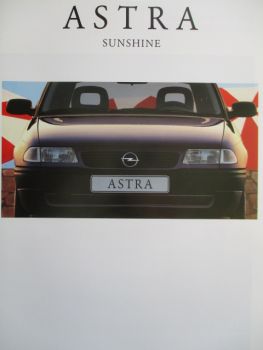 Opel Astra F Sunshine +Preisliste Januar 1995 NEU