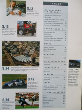 Daimler-Benz intern 2/1998 CLK GTR,Parade Pullman,E-Klasse Produktion im Wüstensand
