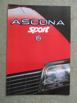 Opel Ascona C sport Katalog Oktober 1983