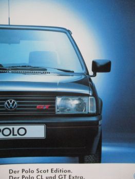 VW Polo Scot Edition CL GT Extra Katalog Typ86C August 1993
