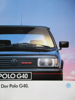 VW Polo G40 Typ86C Sonderkatalog Januar 1994 Rarität