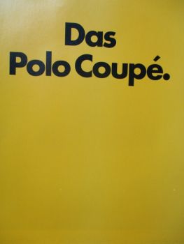 VW Polo Coupé Typ86C 29kw 40kw 55kw Prospekt August 1984