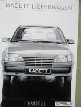 Opel Kadett E Lieferwagen 4kw +40kw 1.6 Diesel Katalog April 1987