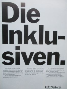 Opel die inklusiven Ascona C +Rekord E +Corsa A +Kadett E +Senator A und Monza Katalog Oktober 1984