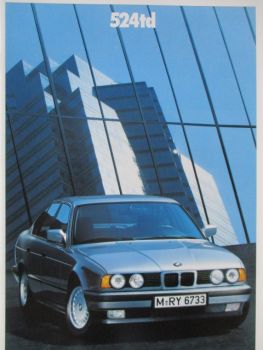 BMW 524td E34 Prospekt März 1990