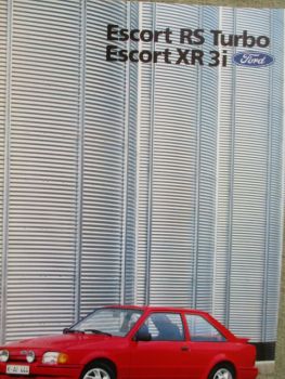 Ford Escort RS Turbo +XR3i Februar 1986 Prospekt