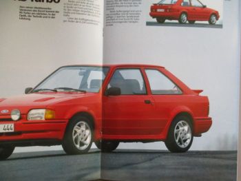Ford Escort RS Turbo +XR3i Februar 1986 Prospekt