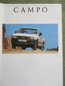 Opel Campo +Sportcab +Mannschaftskabine Katalog September 1991