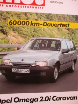 mot Sonderdruck 10/1989 Opel Omega A 2.0i Caravan 60.000 Kilometer Dauertest