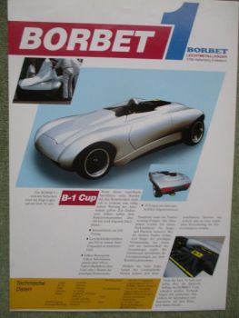 Borbet B-1 Cup IAA Frankfurt 1991 Prospektblatt