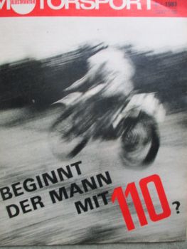 illustrierter motorsport 2/1983 Beginnt der Mann mit 110?,Kompressor Rennmaschine US 250/350 von 1939