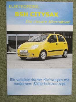 Bähr Elektrofahrzeuge BSH Citysax Flyer Prospekt