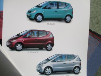 Mercedes Benz A-Klasse Farben Polster Muster BR168 Classic Elegance Avantgarde Box