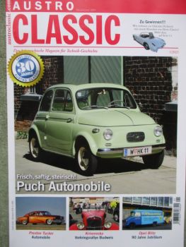 Austro Classic 1/2021 30 Jahre Austroclassic, Puch Automobile,90 Jahre Opel Blitz,Preston Tucker Automobile