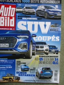 Auto Bild 12/2021 Dauertest Audi A6 Avant sport 40TDI S tronic,Octavia Combi Scout 2.0TDI 4x4,Kia Sorento 1.6T-GID PHEV