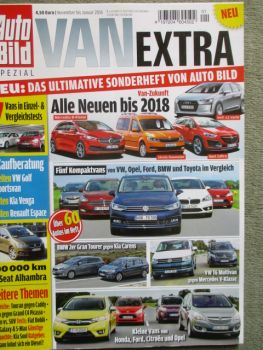 Auto Bild VAN Extra Spezial 11/2015 Dauertest Seat Alhambra, T6 Multivan vs. V-Klasse,F46 vs. Kia Carens