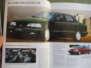 Ford Scorpio Modelljahr 1993 CLX GLX +24V +Ghia +Turnier +RS-Ausstattung Katalog Dezember 1992