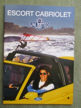 Ford Escort Cabrio Juli 1995 Katalog Flair XR3i