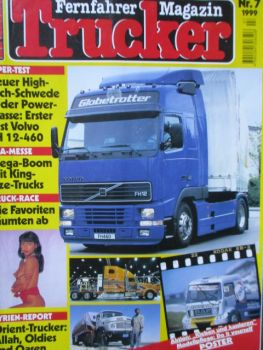 Trucker Fernfahrer Magazin 7/1999 Volvo FH 12-460,MAN 35.372,Renault Mascott 90 110 und 130,Fiat Ducato 2.8idTD vs. Sprinter 312D