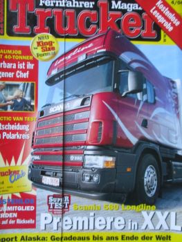 Trucker Fernfahrer Magazin 4/2004 Scania 164-580 Longline,Kenworth T800,VW T5 1.9TDI vs. Vito 111CDI vs. Trafic Vivaro Primastar 1.9DCi