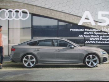 Audi A5 Typ F5 S5 Sportback Coupé Cabriolet Preisliste Modelljahr 2020
