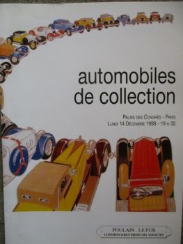 Poulain Le fur Commissaires Priseurs Associes automobiles de collection Paris 14. Decembre 1998